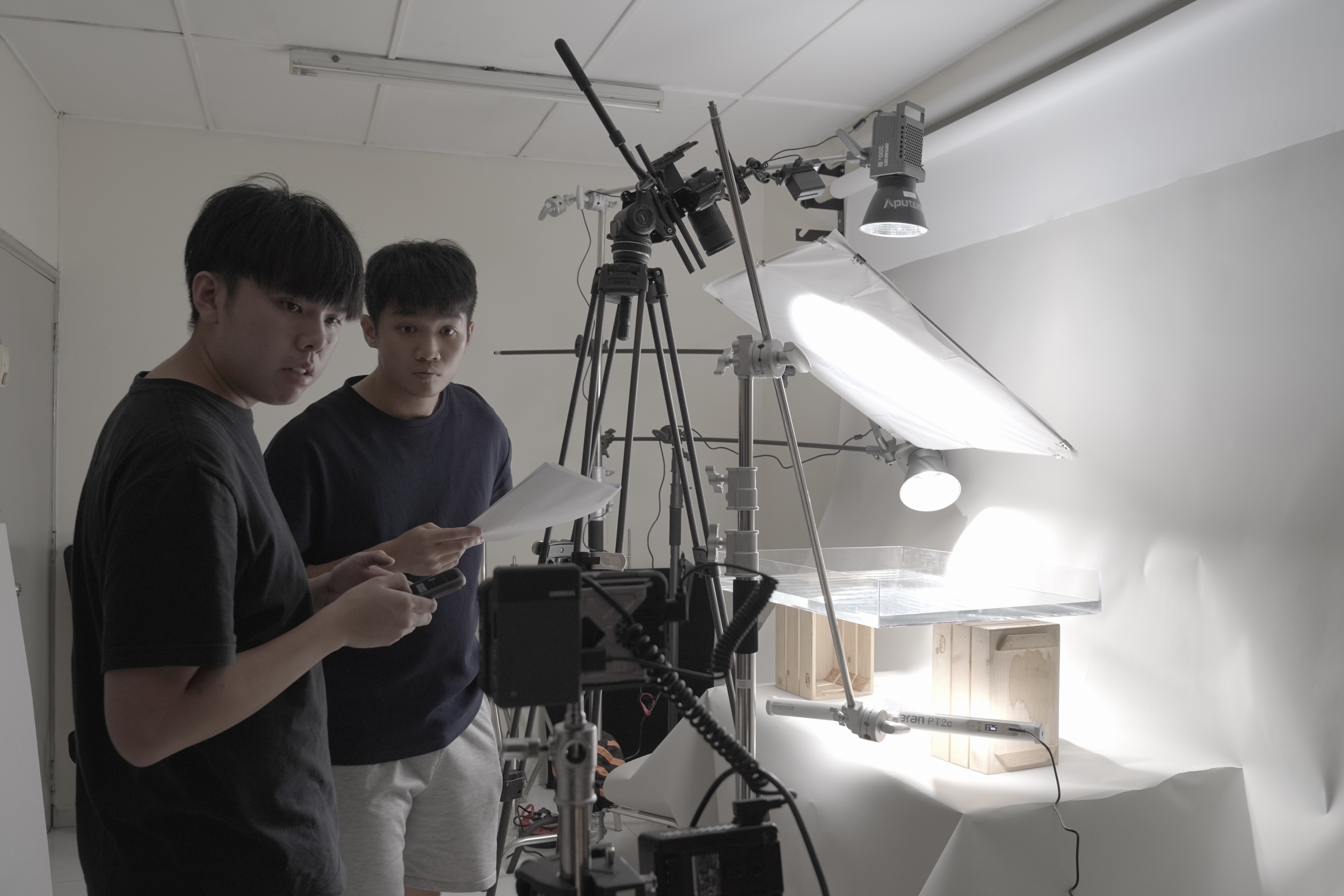 Behind the scenes — studio setup