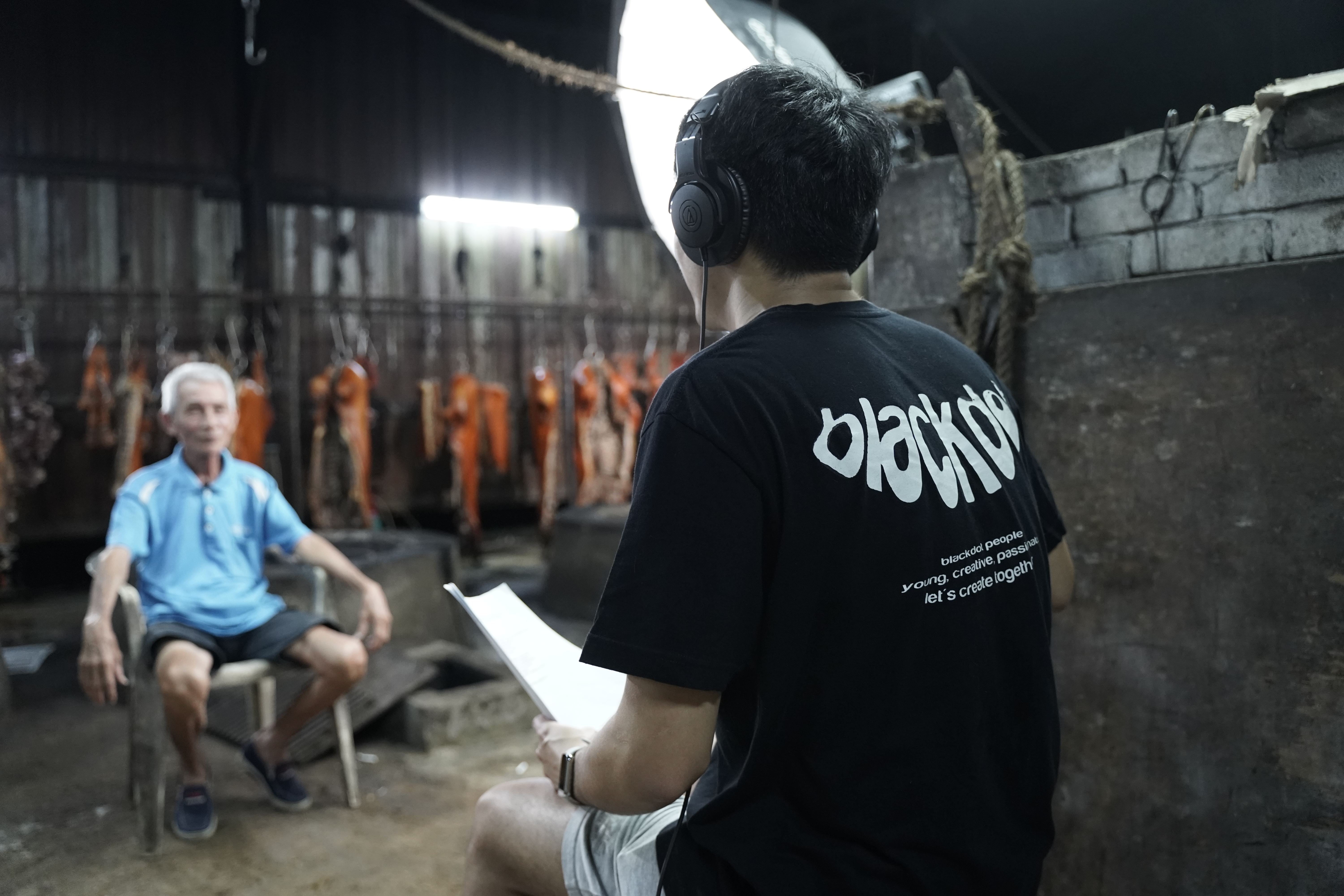 Behind the scenes — interview location