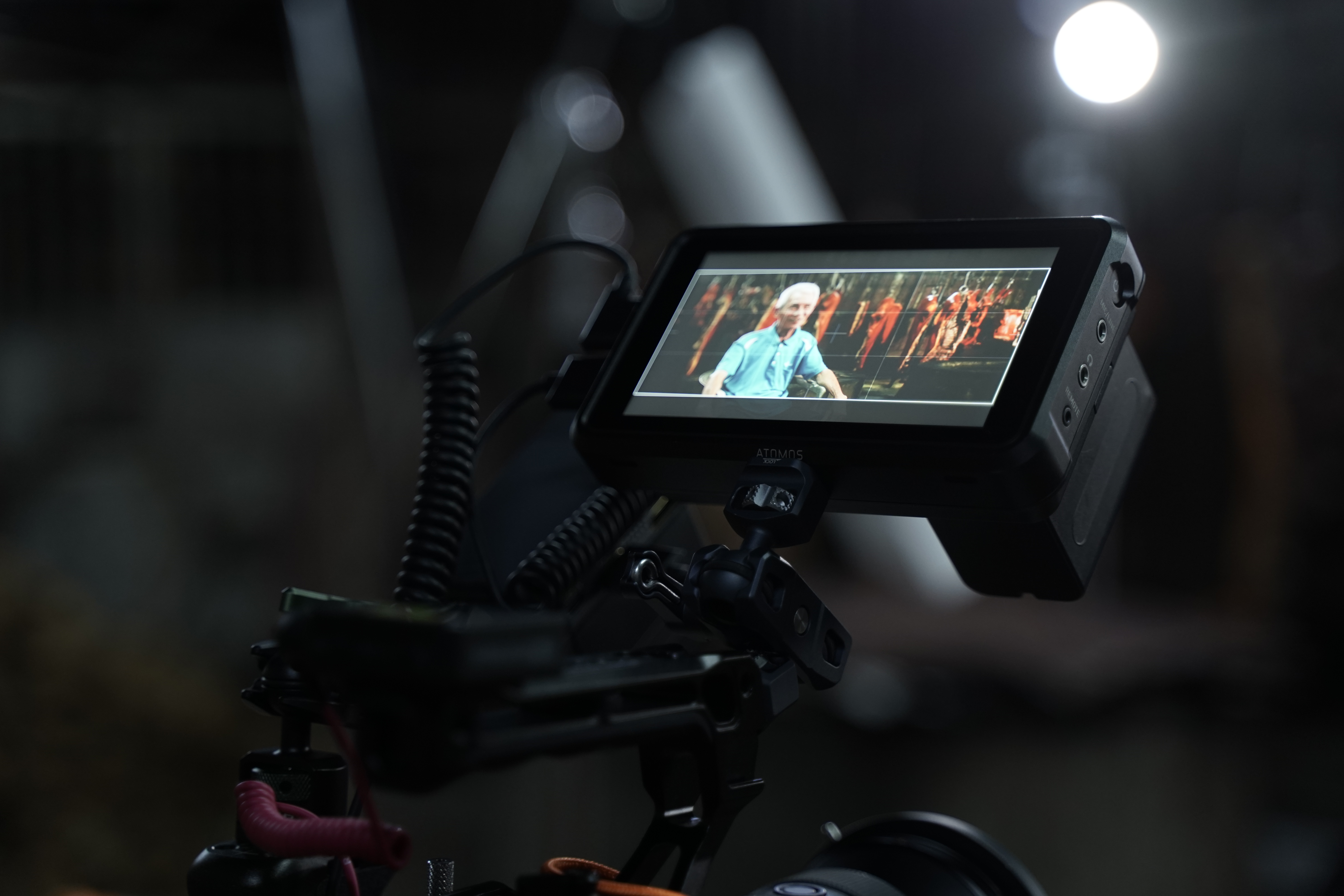 Behind the scenes — monitor view